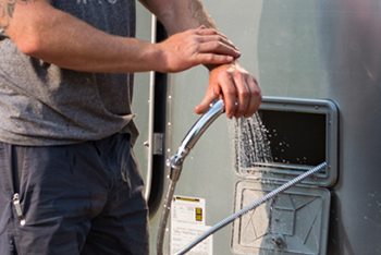 Airstream Basecamp Exterior Shower