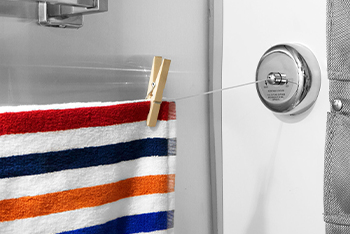 Airstream Basecamp Wet Bath Clothesline