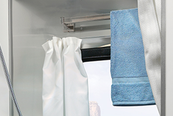 Airstream Basecamp Wet Bath Towel Rack