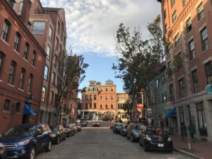 Image looking down the street in Portland