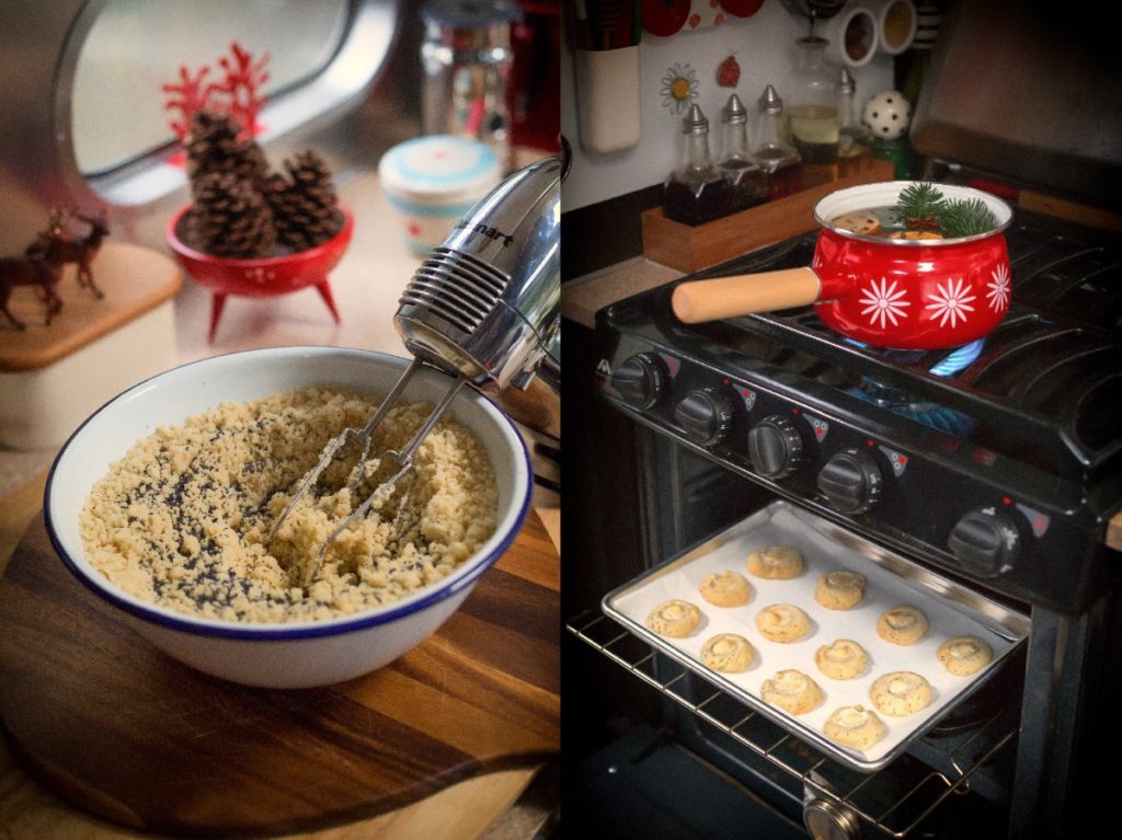 Airstream recipes in the kitchen mixing bowl and oven