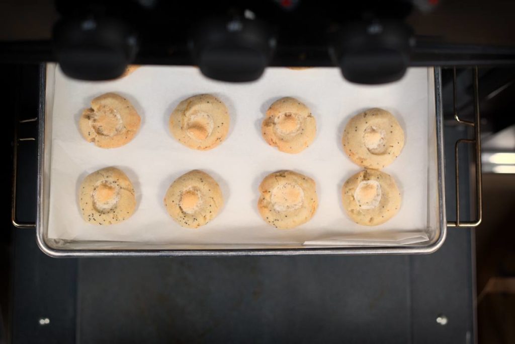Airstream holiday cooking cookies in the oven
