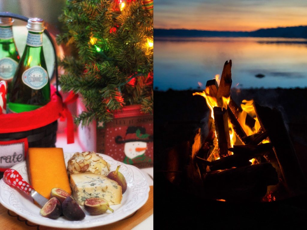 Airstream Christmas food fire by water