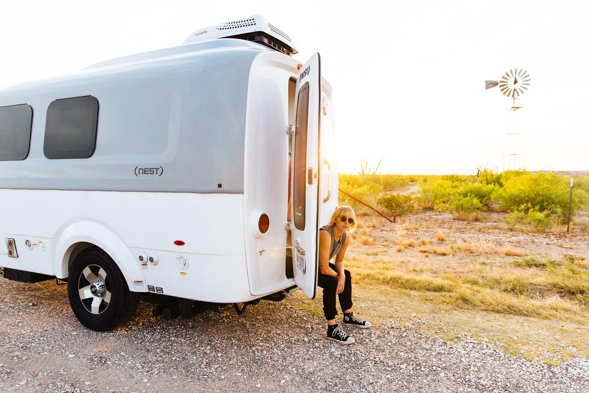 Laura Austin sitting with Nest