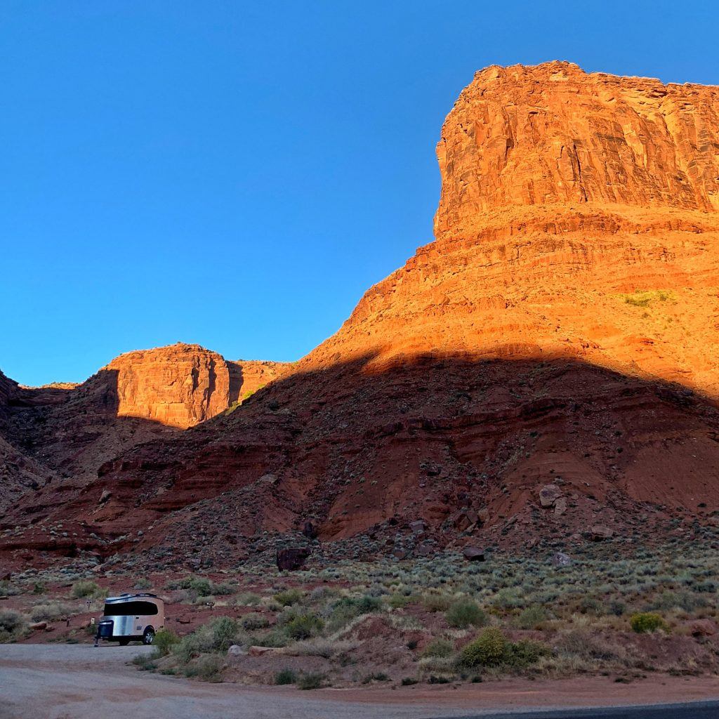 Airstream Basecamp Desert Mountain Sunset