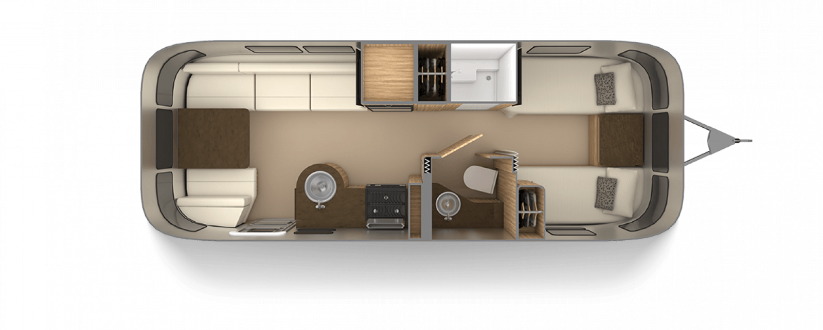 Flying Cloud 25FB Twin Floor Plan Travel Trailers