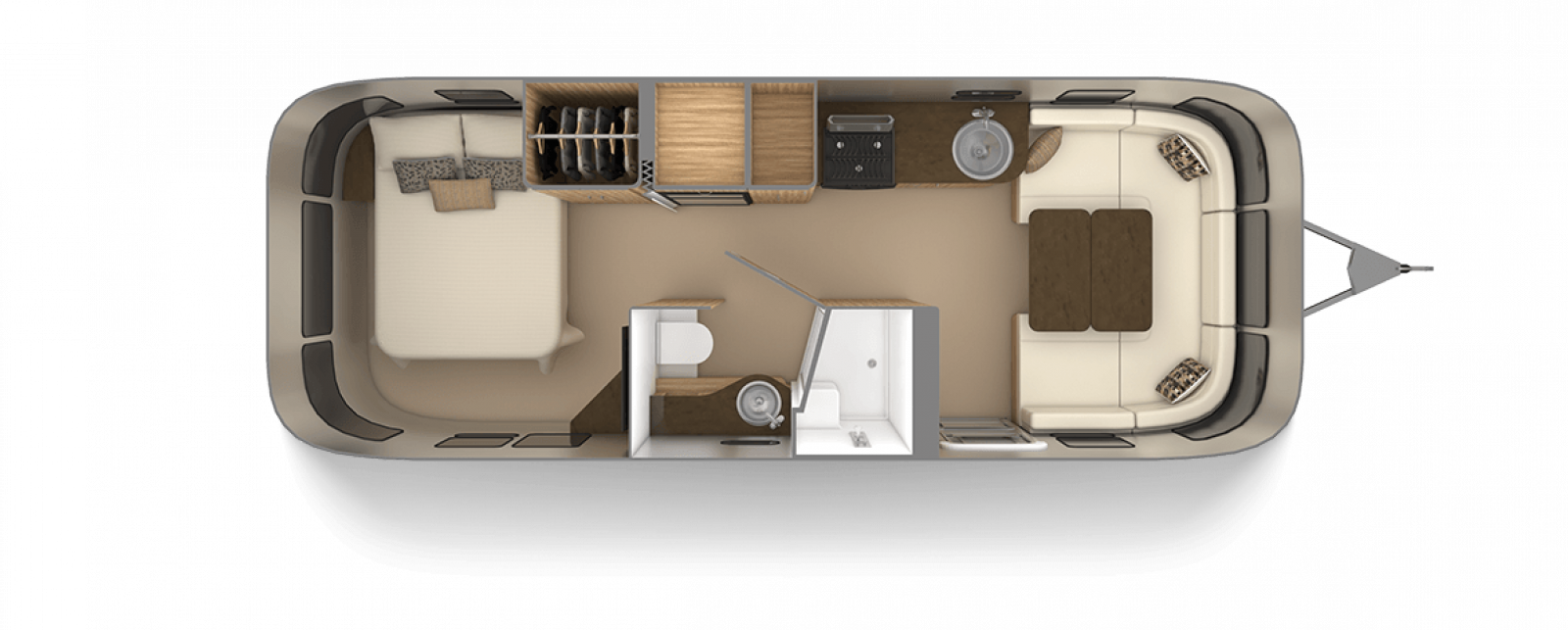 Flying Cloud 26RB Floor Plan Travel Trailers Airstream