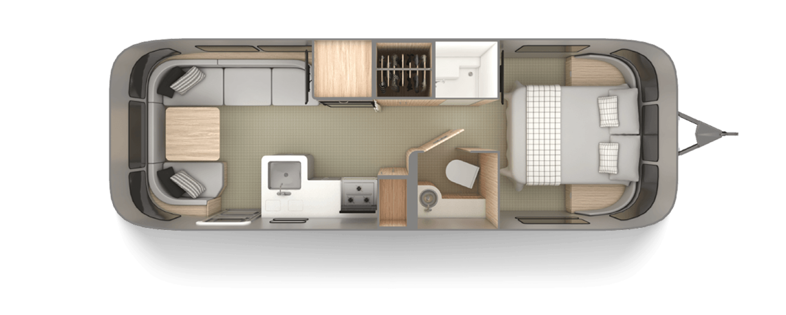 Globetrotter 27FB Floor Plan Travel Trailers Airstream