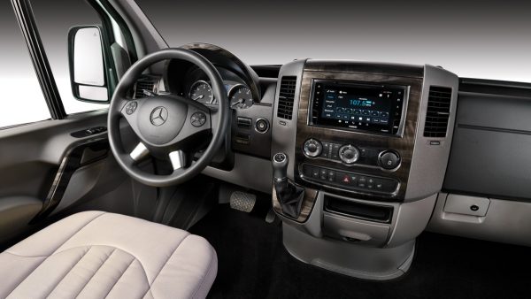 Airstream Interstate Nineteen Mercedes Benz dashboard controls steering chairs