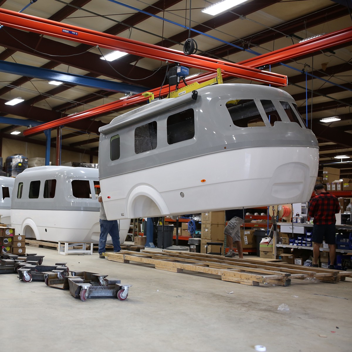 Nest by Airstream quality fiberglass shell production process