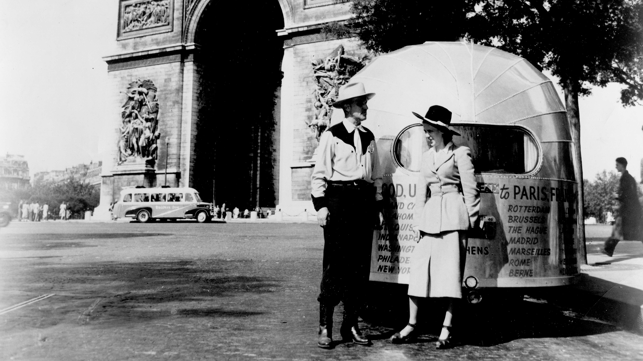 Wally Byam and Marion European Caravan 1948