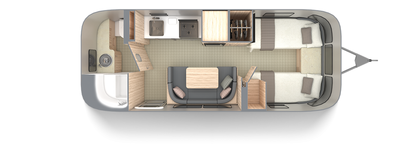 Globetrotter 23FB Twin in Barcelona Blue Decor