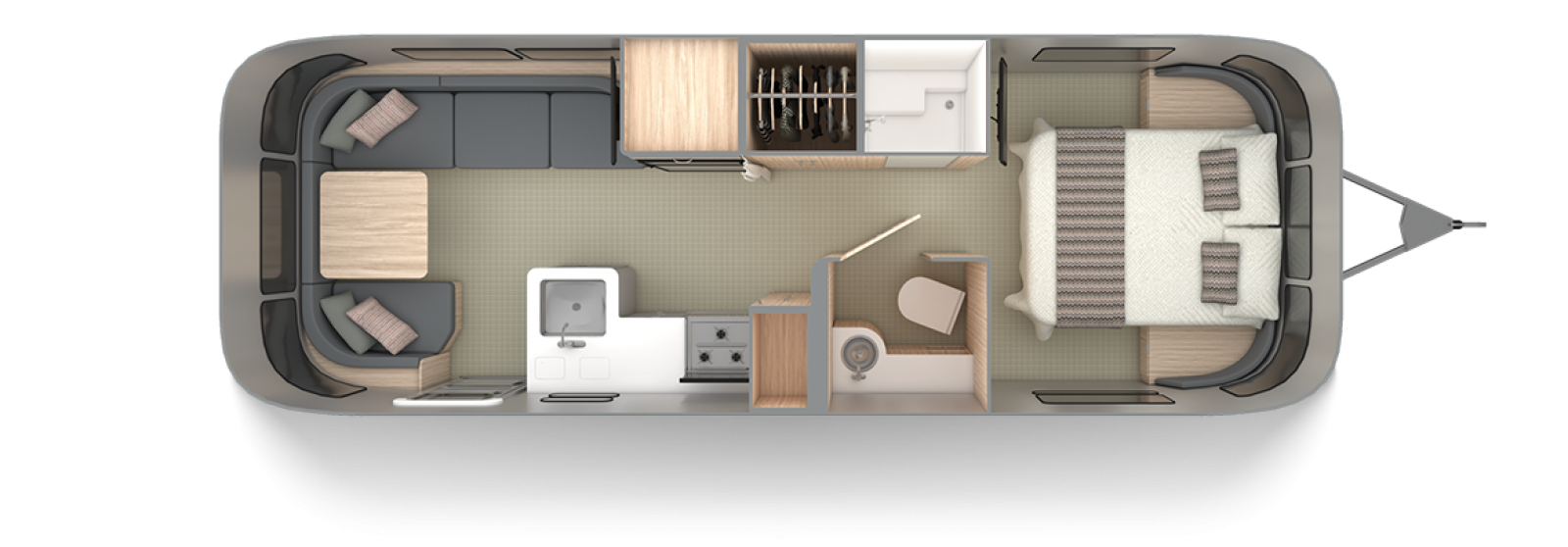 Airstream Globetrotter 27FB Floor Plan 2020