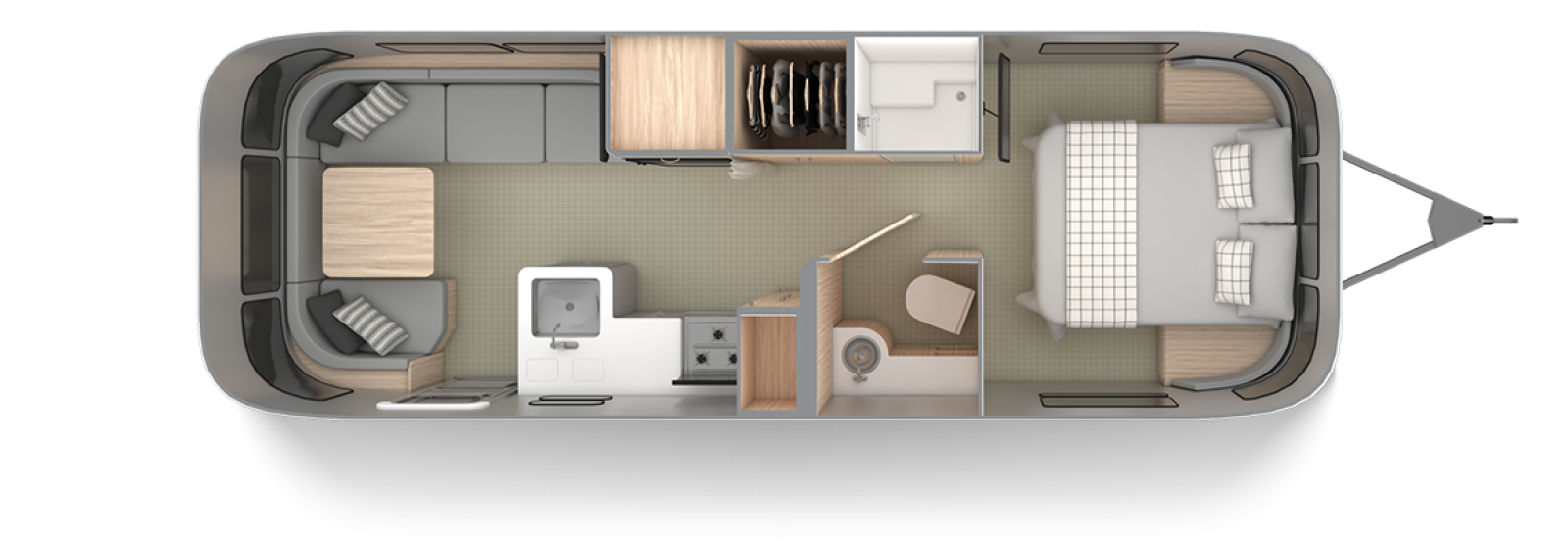 Airstream 2020 Globetrotter 27FB Floor Plan