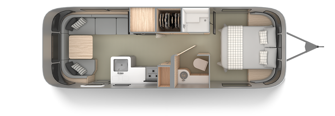 Airstream 2020 Globetrotter 27FB Floor Plan