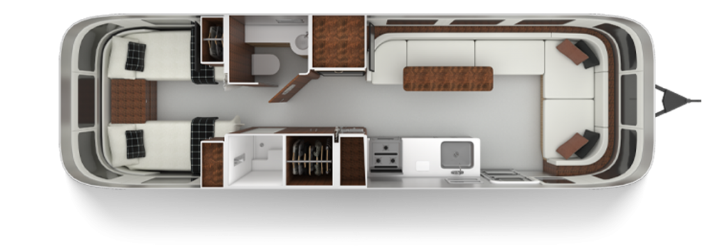 Airstream Globetrotter 30RB Twin Floor Plan