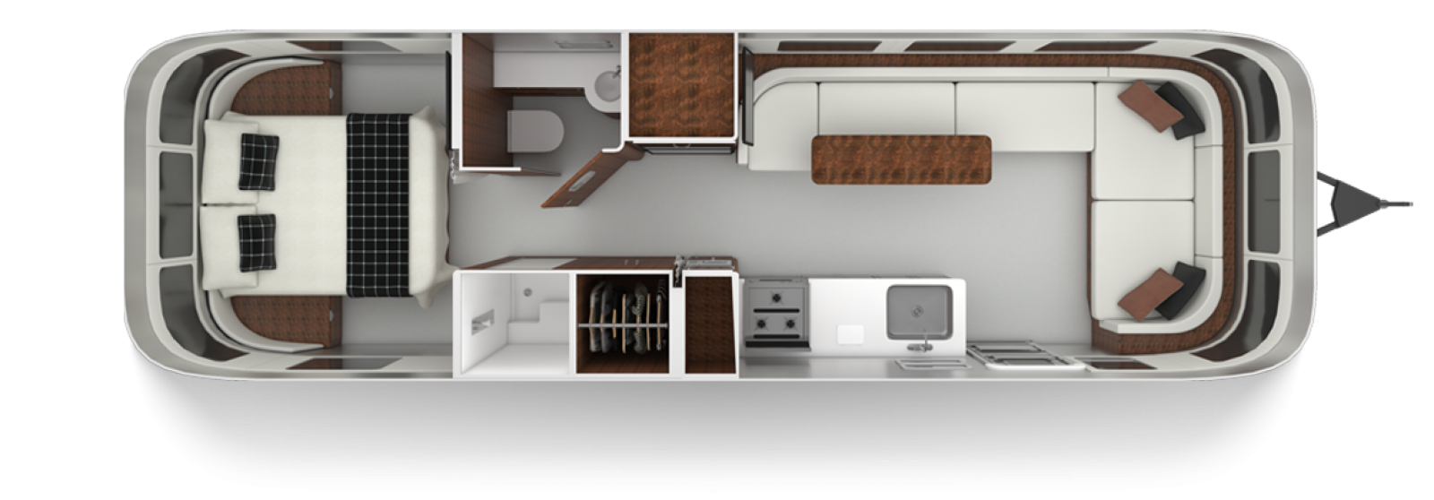 Airstream Globetrotter 30RB Twin Floor Plan