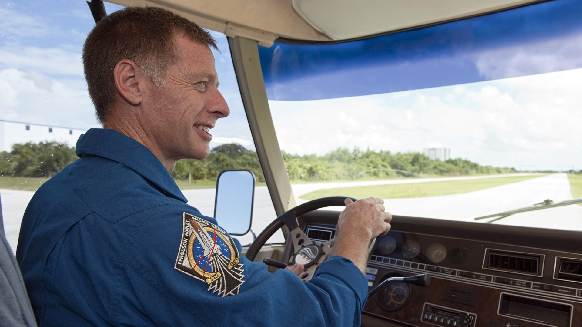 Astronaut Chris Ferguson Driving Airstream Astrovan