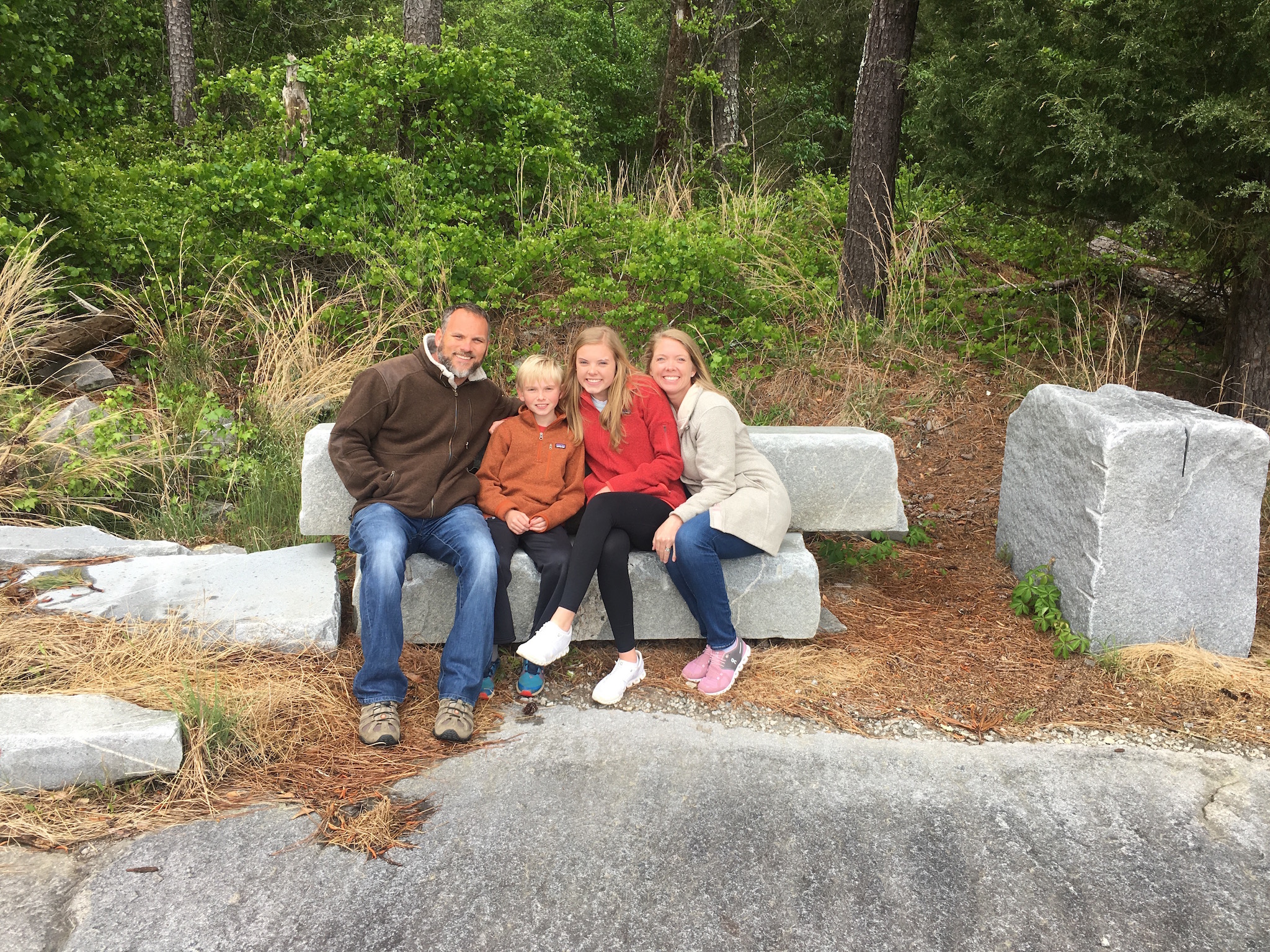 Airstream Ambassador family in a forest