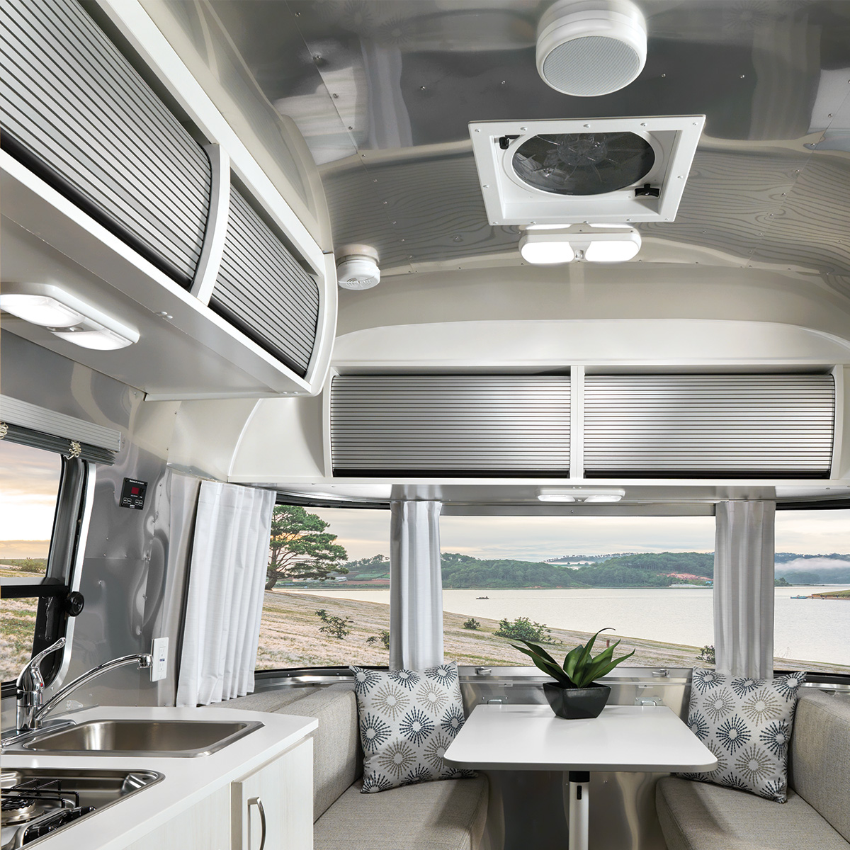 Airstream Bambi Overhead Doors and Storage