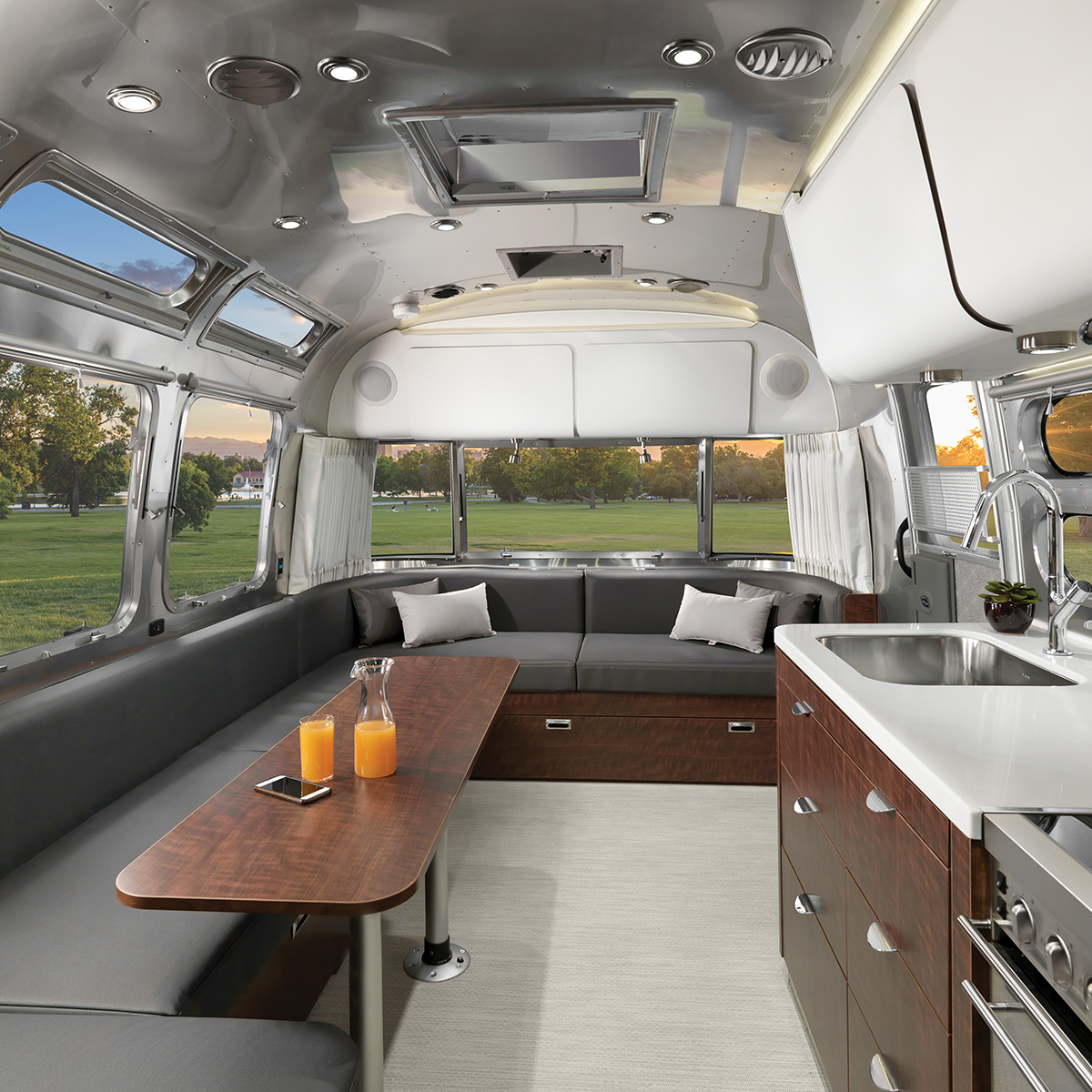 Airstream-Globetrotter-30RB-Dublin-Slate-Interior-Galley-to-Front