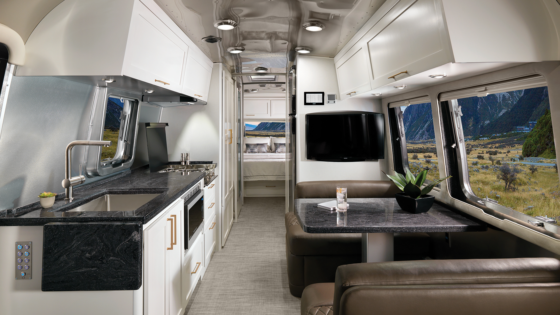 Airstream-Classic-30RB-Comfort-White-Cafe-Latte-Interior-Front-to-Back