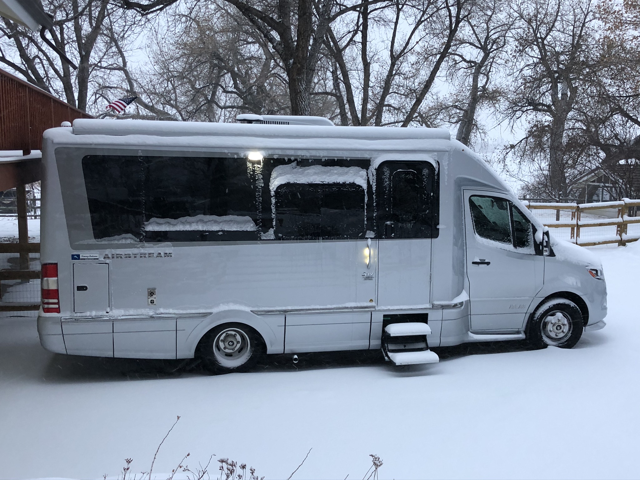 Airstream Atlas in Snow Touring Coach