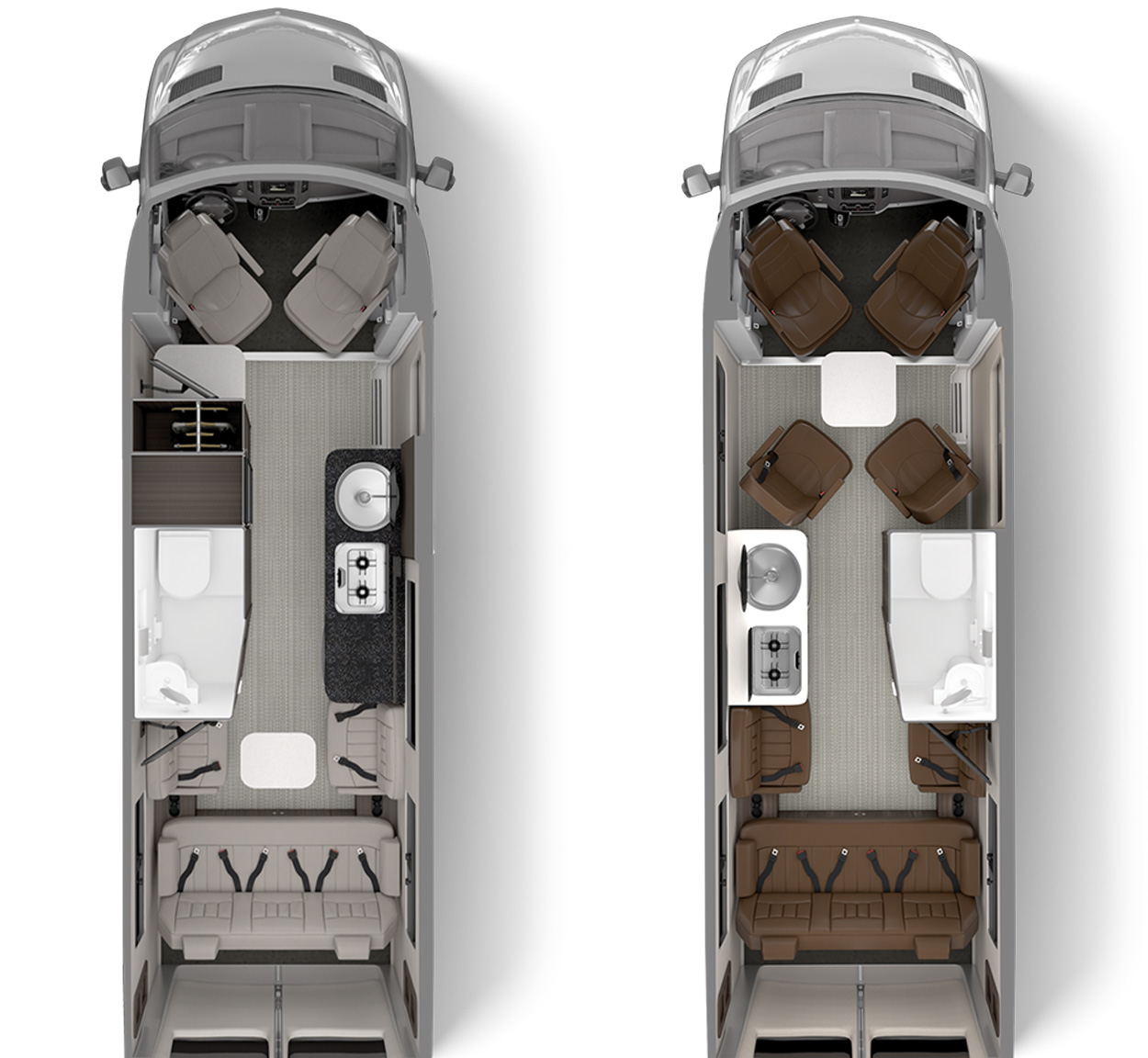 comparing Floor Plans for Airstream