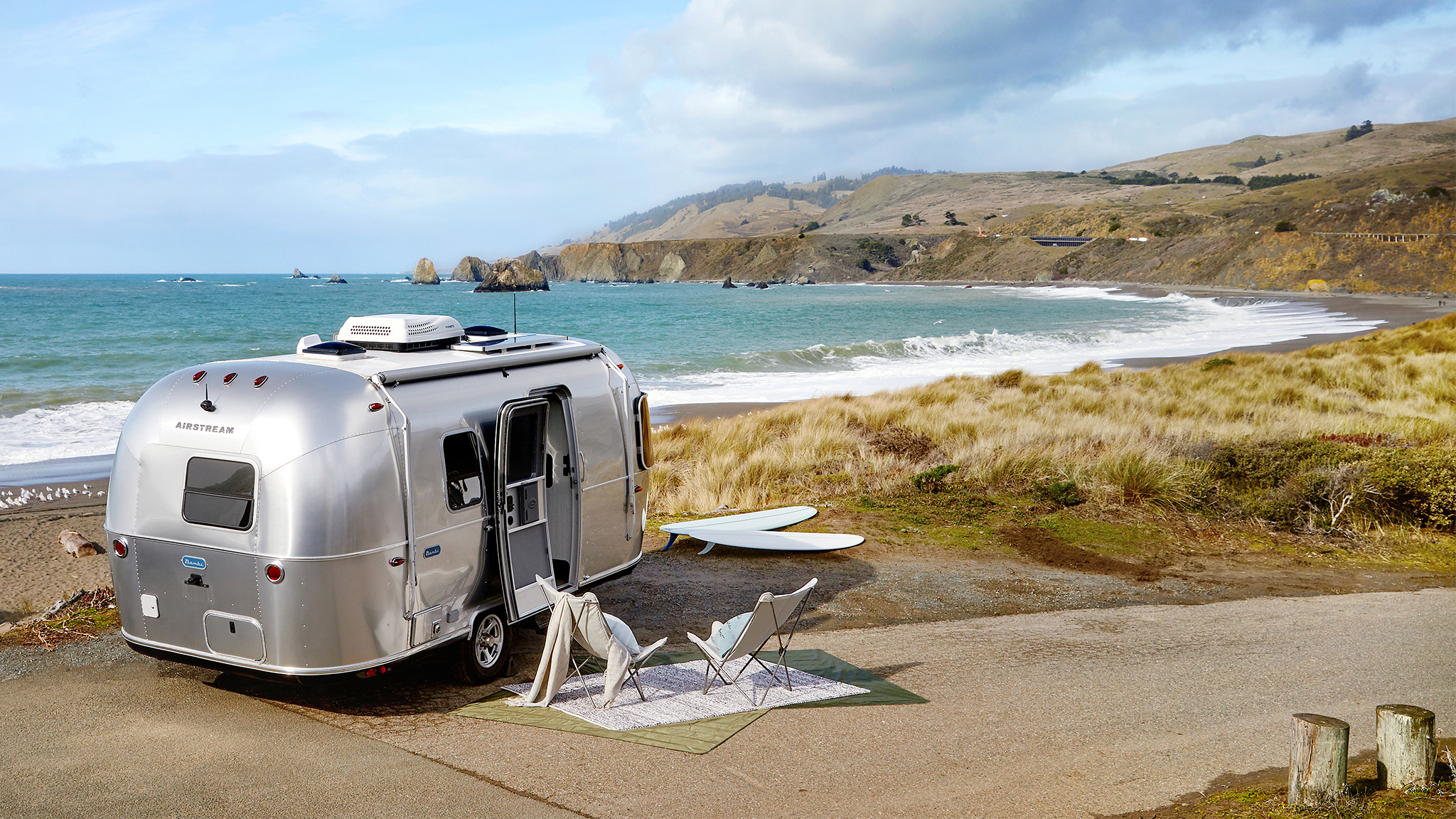 Airstream Travel Trailer with Pottery Barn Accessories