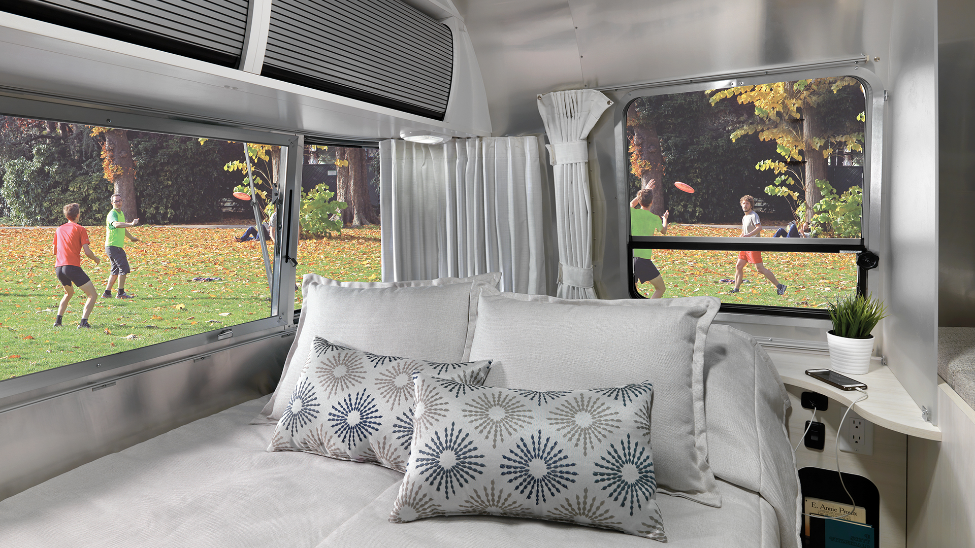 Airstream-Bambi-Travel-Trailer-22FB-Dune-Interior-Decor-Master-Bed-Feature-Hotspot