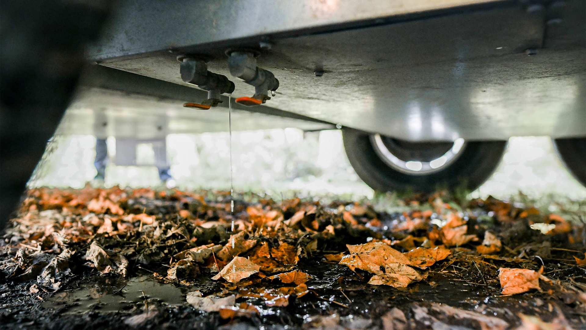 Dewinterizing an Airstream travel trailer by flushing the plumbing.