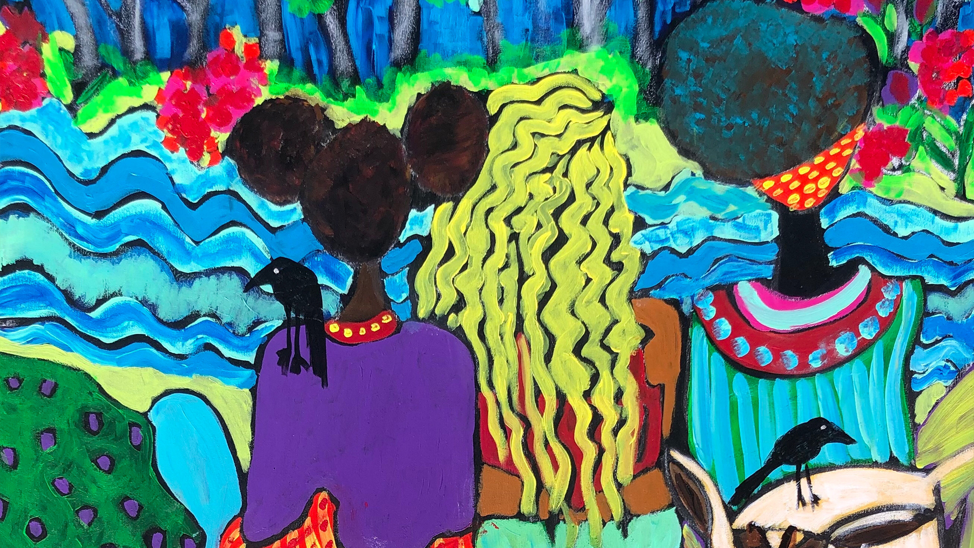 Her-Way-and-the-Highway-Sandy-and-Friends-Art