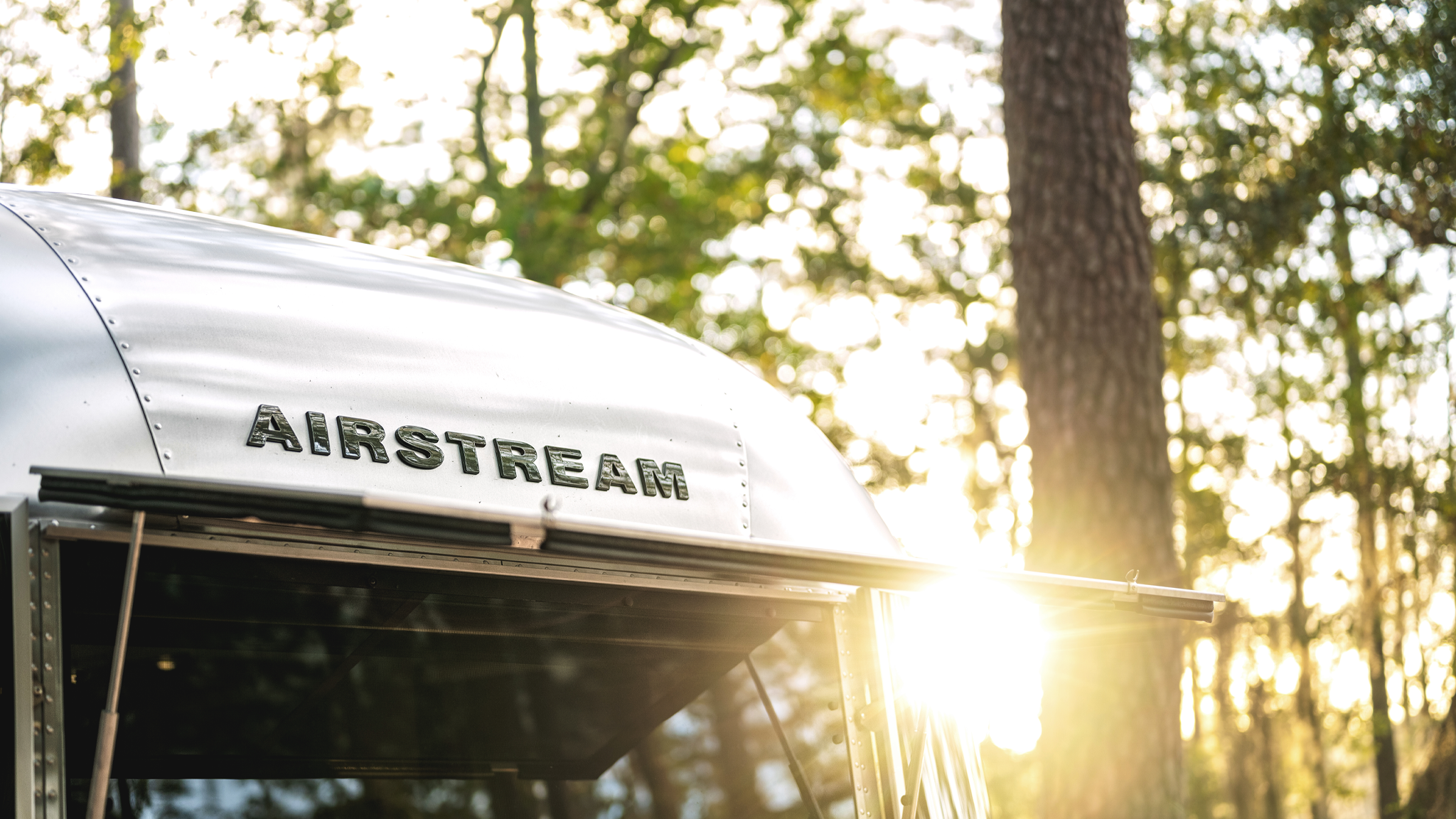 Airstream Classic Travel Trailer at sunset
