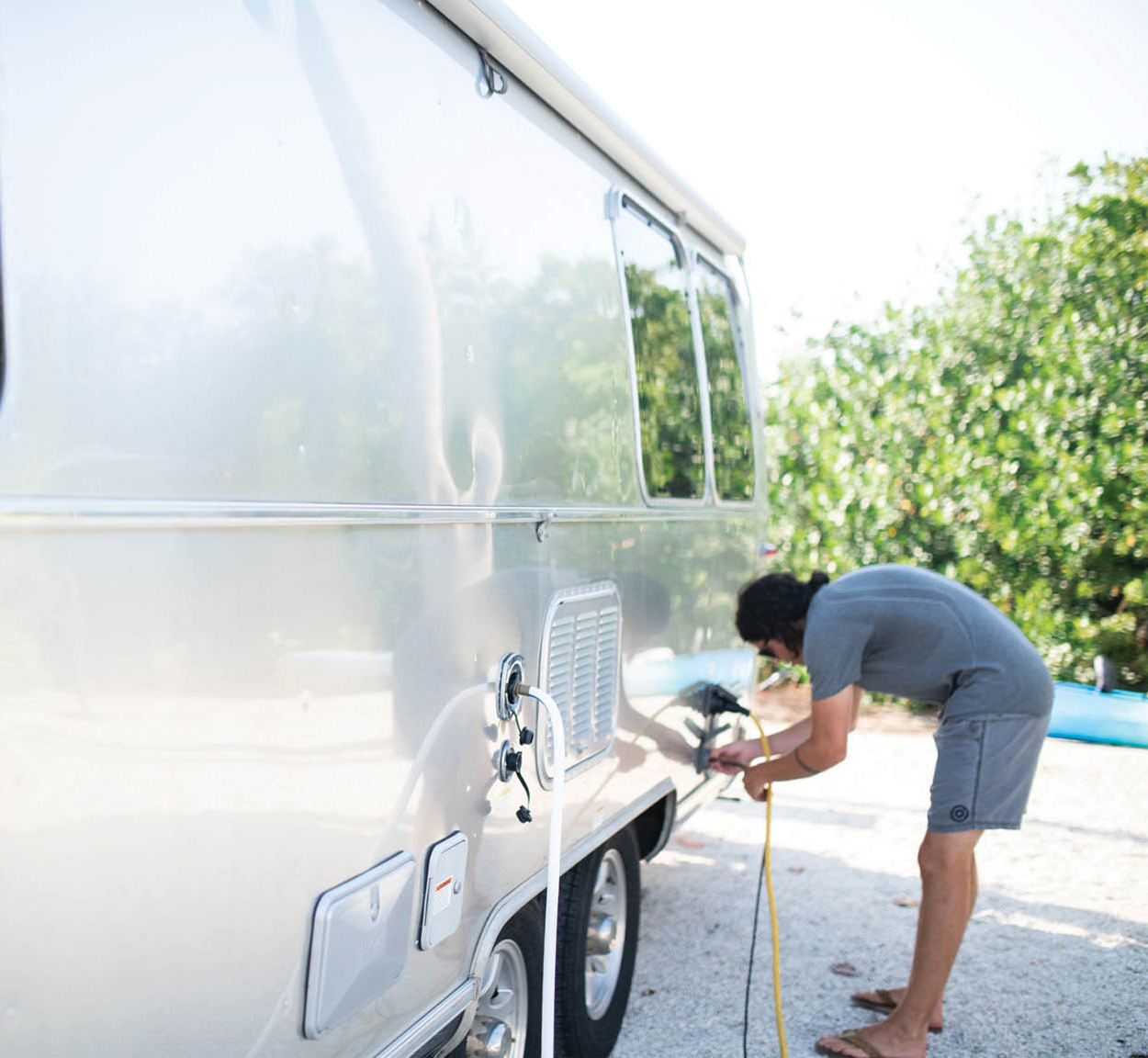 Hooking up power to an Airstream Travel Trailer