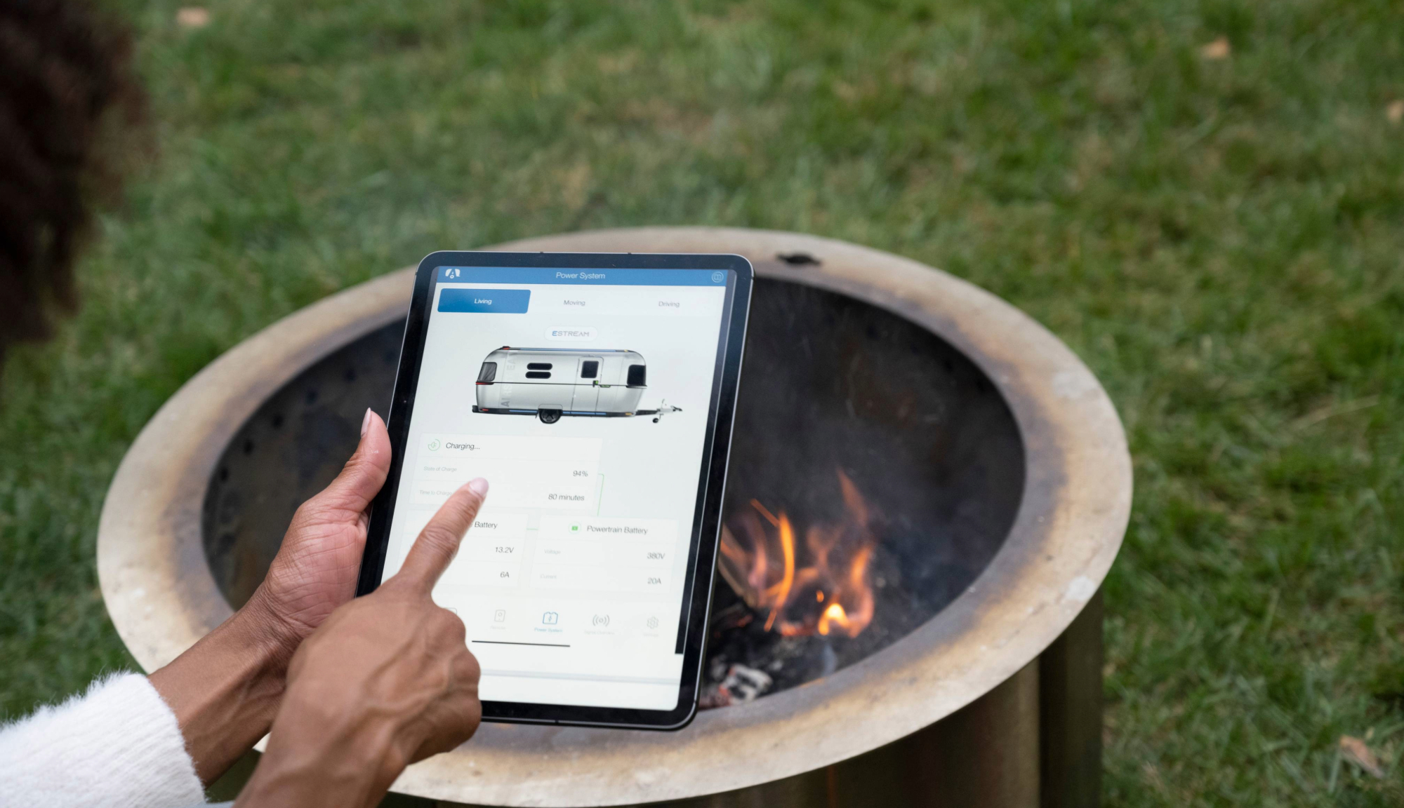 Shopping guide of Airstream's eStream displayed on Tablet 