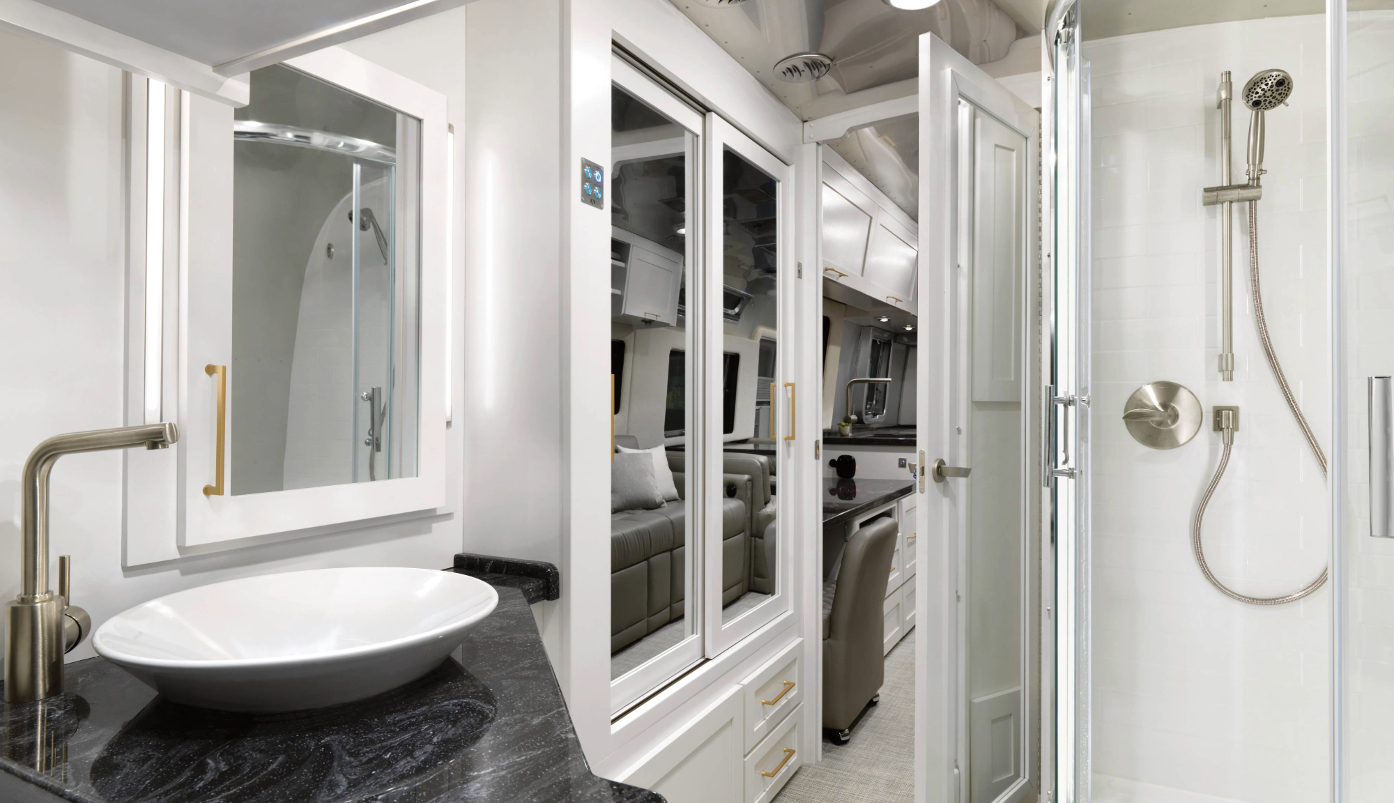 Airstream Classic Travel Trailer Lavey and Closet