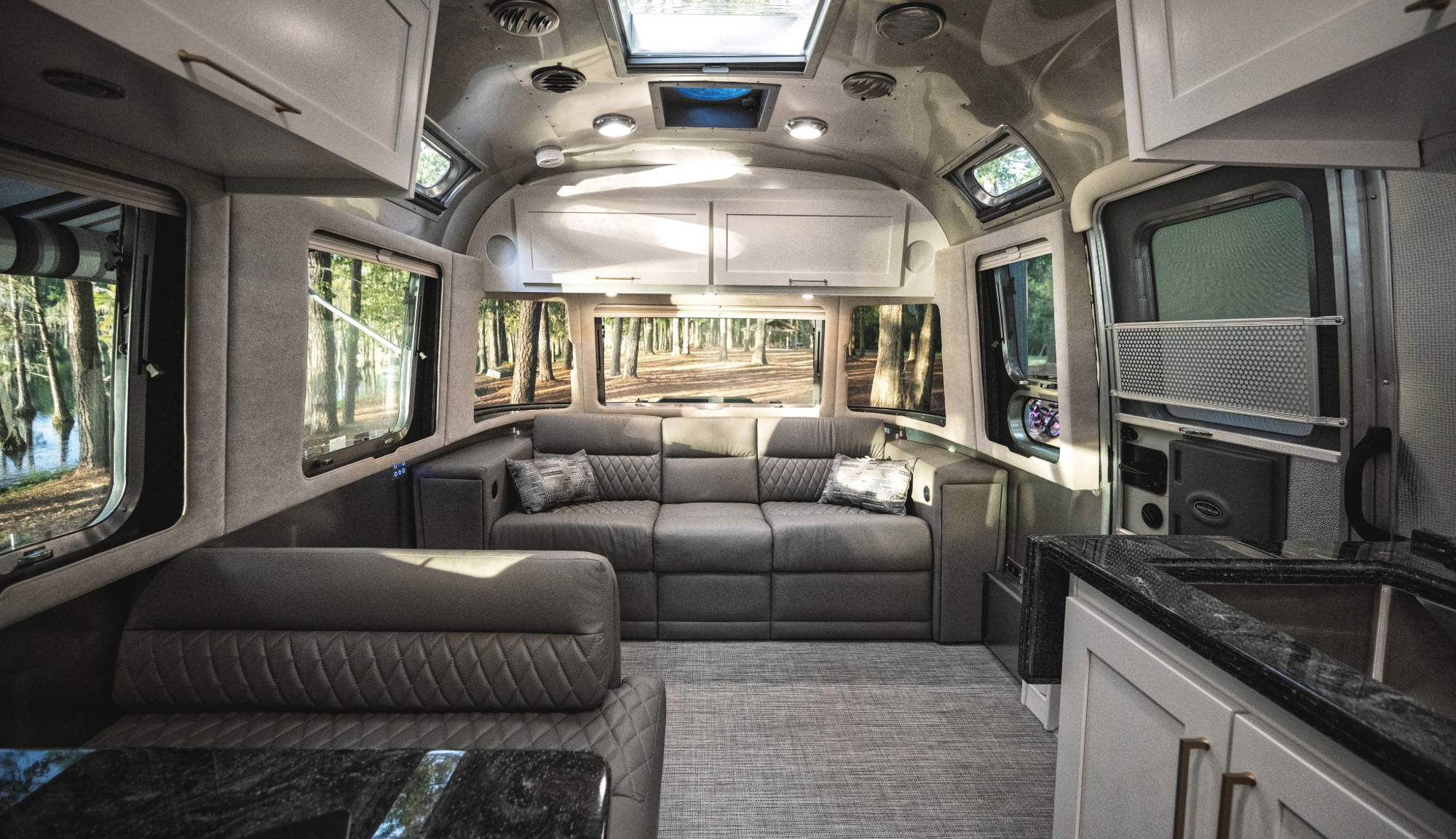 Inside Airstream Classic Travel Trailer 