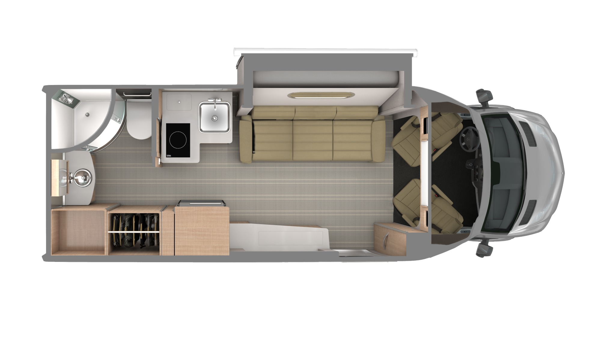 Airstream Tommy Bahama Resort Atlas Touring Coach Floorplan Image