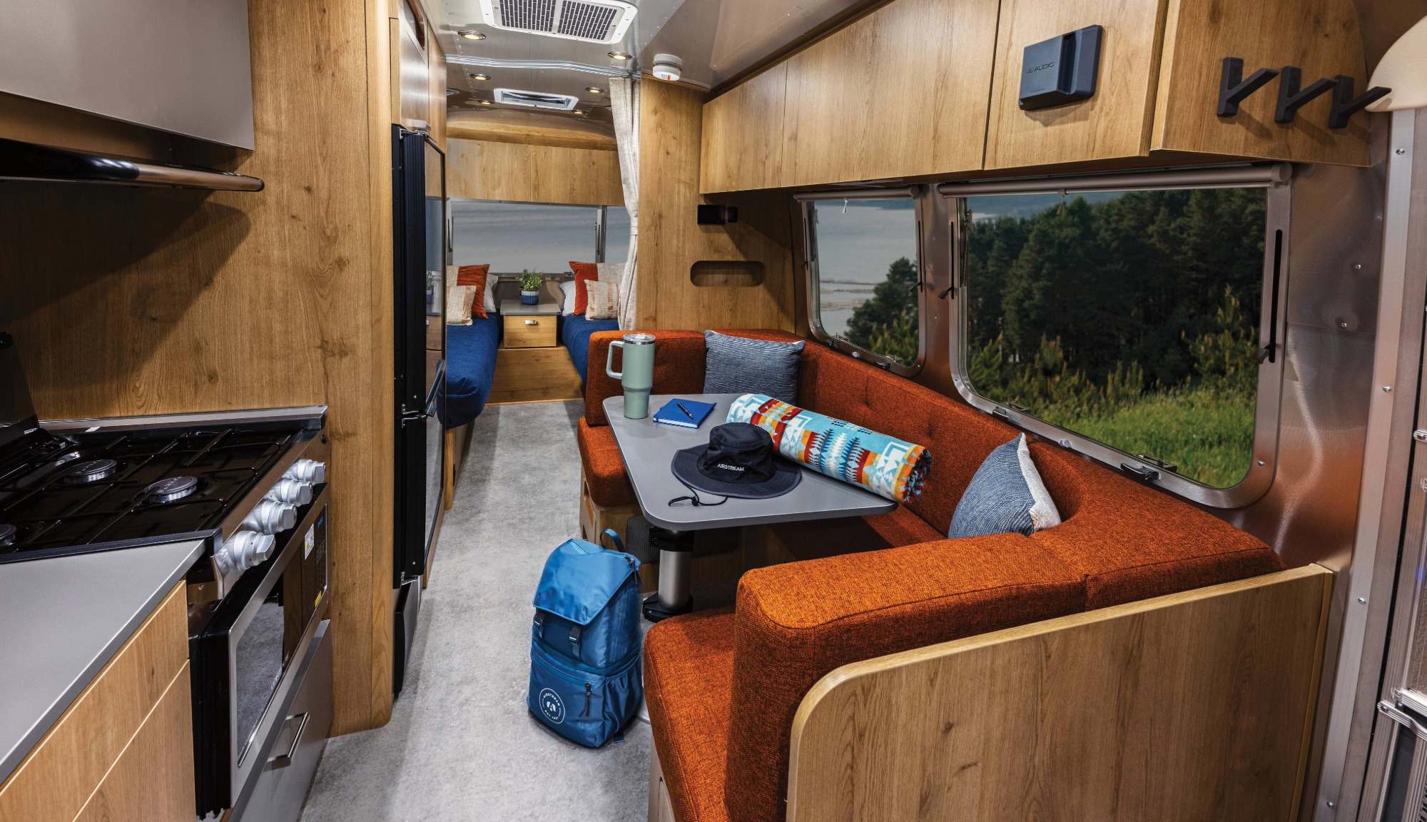 Inside the Airstream Trade Wind 23FB Travel Trailer