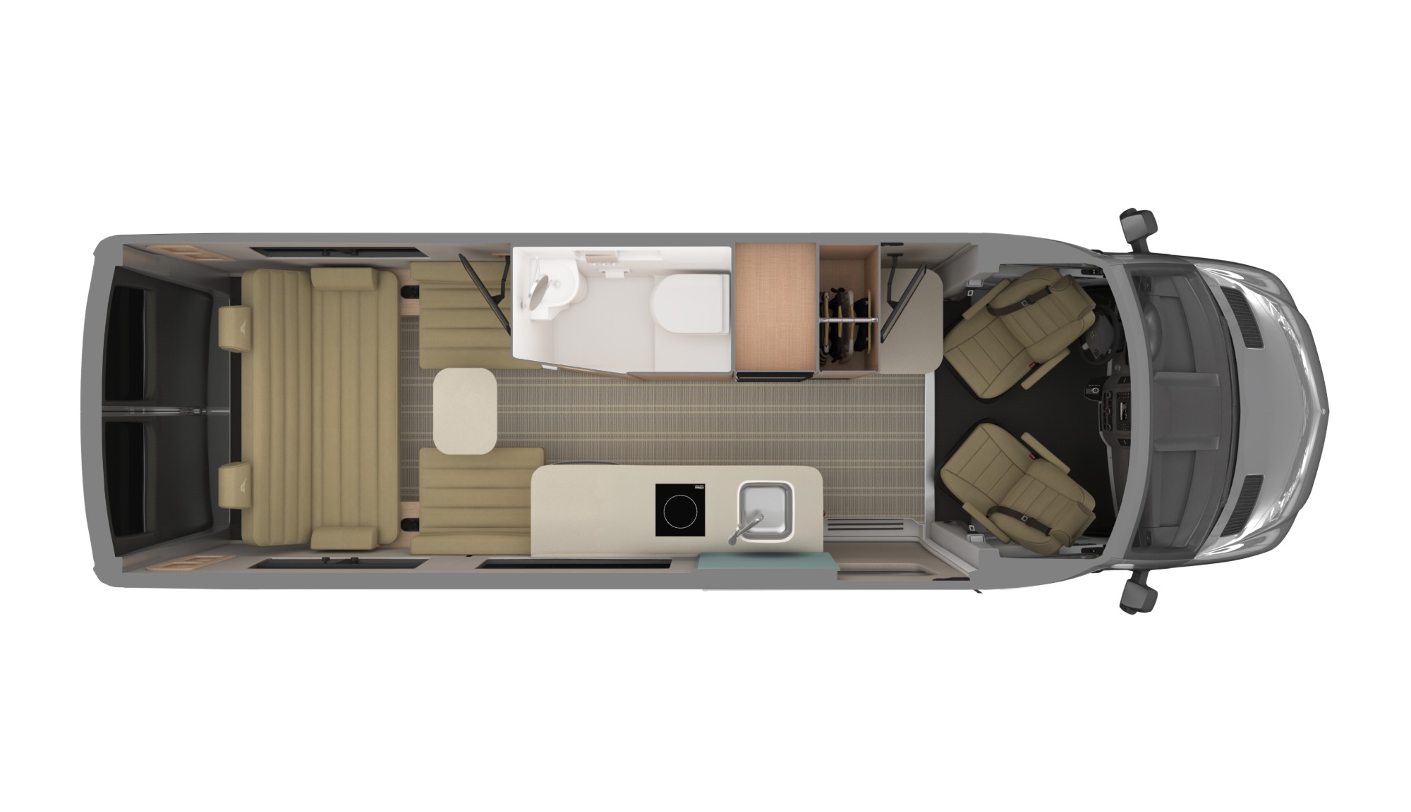 Airstream 2026 Tommy Bahama 24GT Touring Coach Interior Floorplan