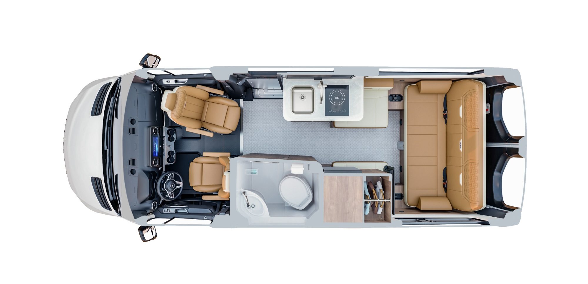 Airstream Interstate 19GT Touring Coach Amber Ridge Floorplan outline
