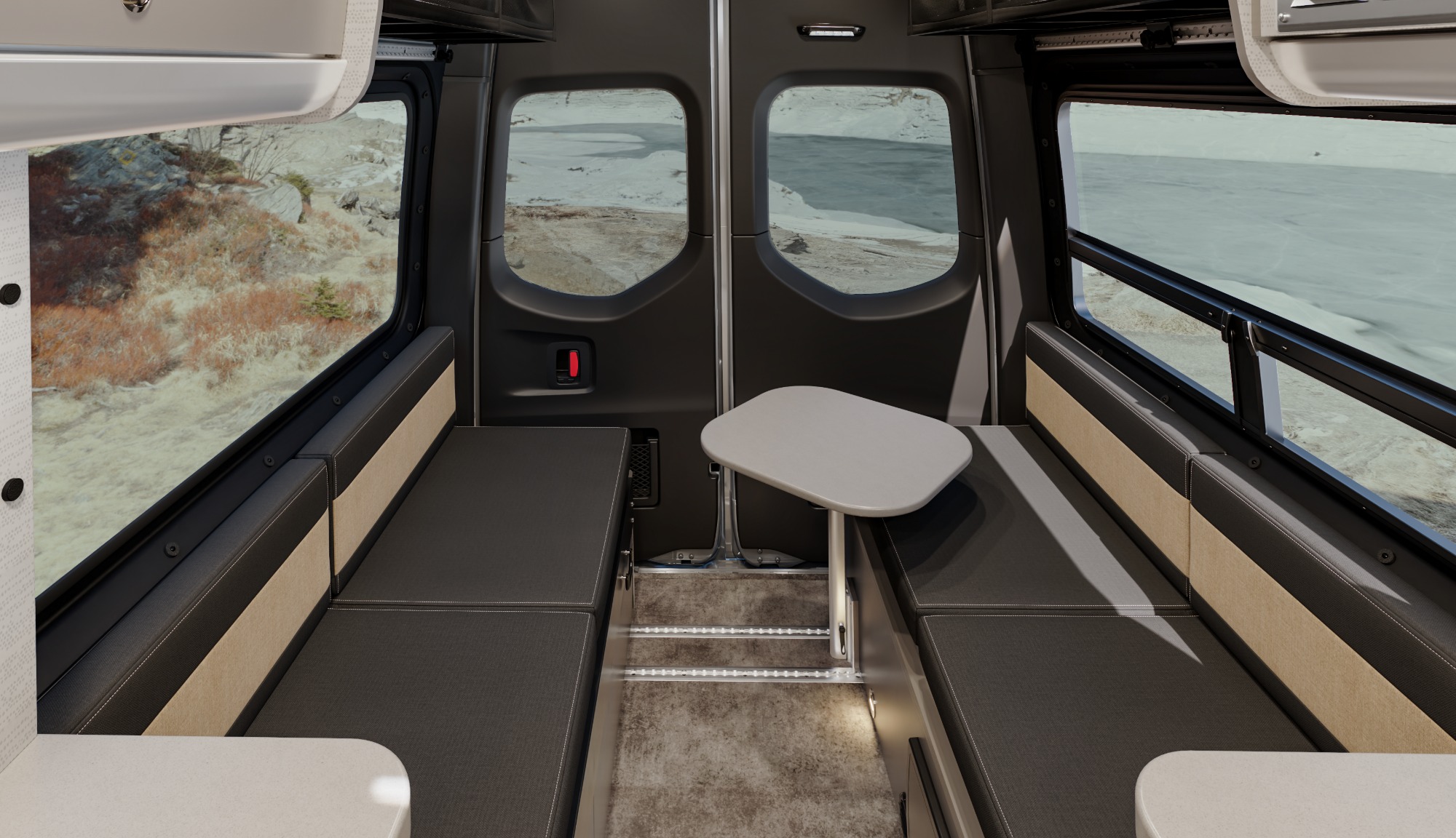 Interstate 19X interior Granite Ridge decor back bench seating