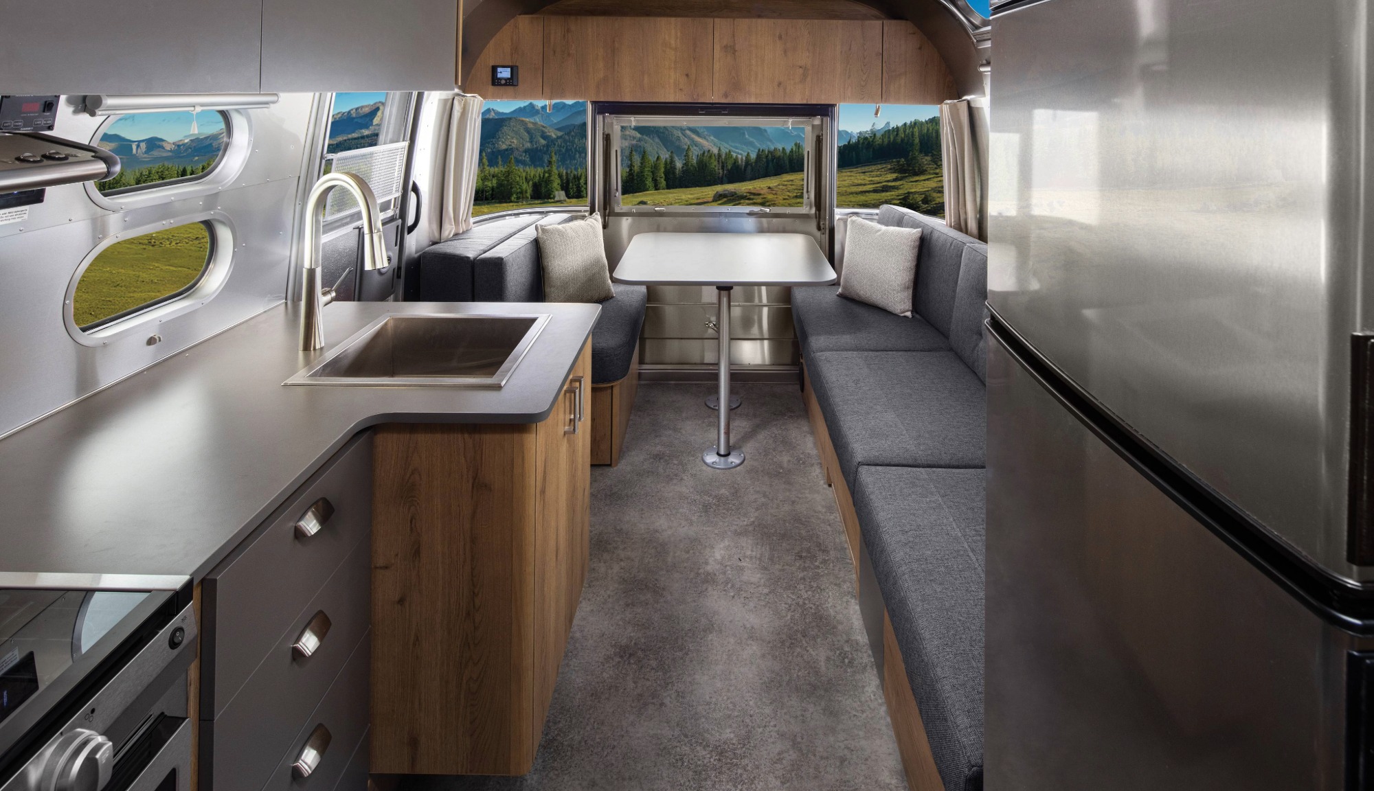 Airstream Trade Wind 27 Slate Decor Galley and Lounge