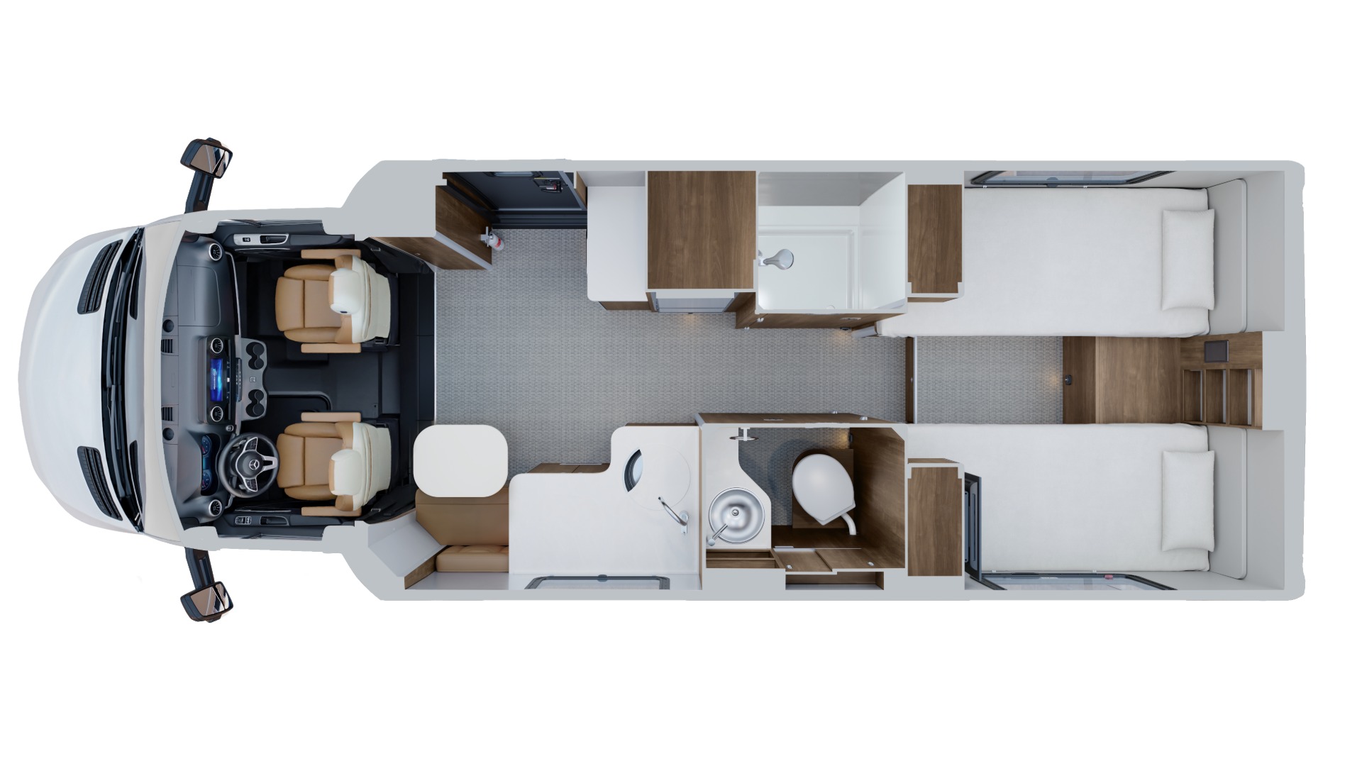 Atlas 25RT Camper Van Amber Ridge floor plan