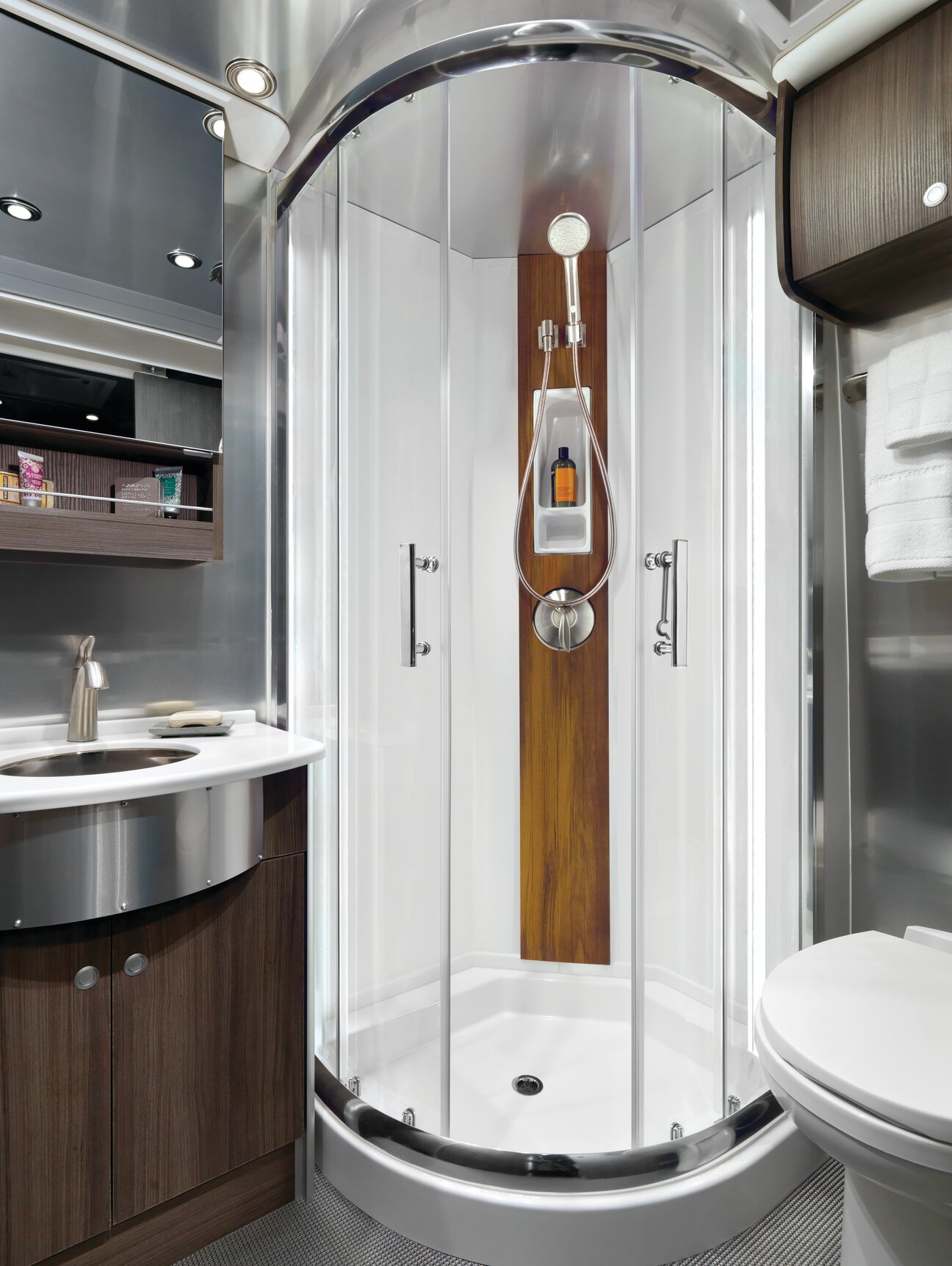 2021 Atlas Interior Lavy Refined Brown shower, sink, and toilet 